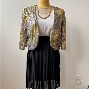 💕Designer multicolor sequin crop bolero blazer